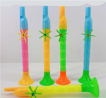 Small trumpet, flute, whistle, blowing and turning flowers   ITEM NO.： W028488