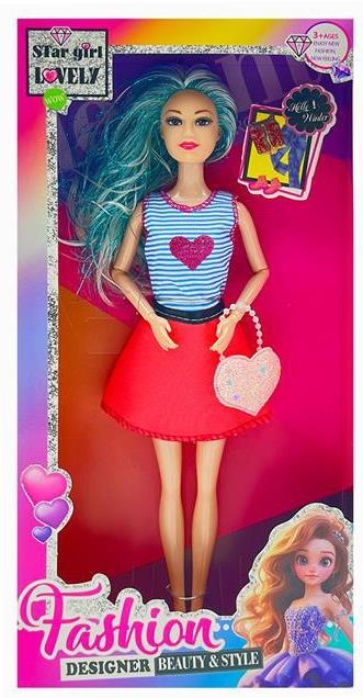 New 11.5-inch 9-joint body fashion Barbie with handbag   ITEM NO.： W033745