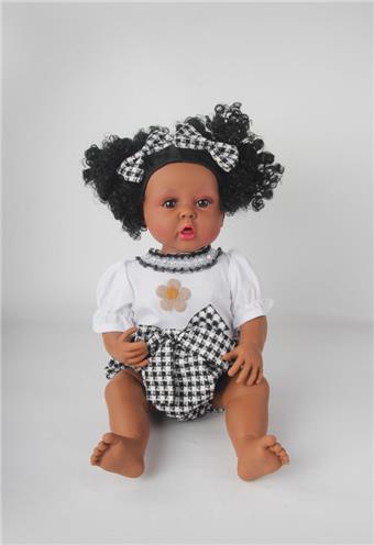 Vinyl Black Skin Heavy Body Doll (American Black)   ITEM NO.： W019034