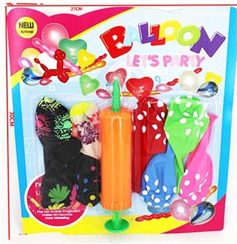 3 models with 14 balloons mixed+1 pump   ITEM NO.： W027152
