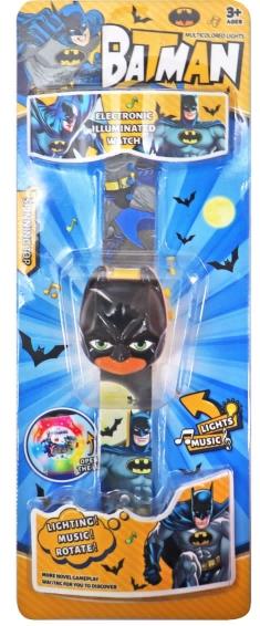 Batman 3D Head Light Music Flip Watch   ITEM NO.： W027919