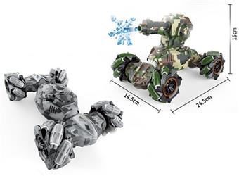Camouflage ammunition twisting car with music (single remote control) (power included) (CPC) (GCC)   ITEM NO.： W019996
