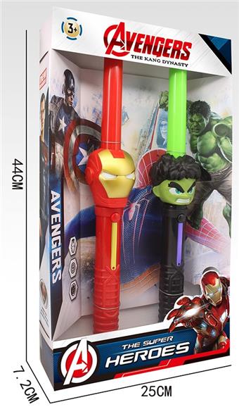 Iron Man+Hulk Telescopic Rod   ITEM NO.： W041157