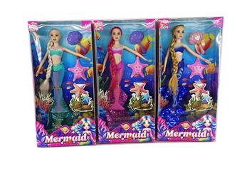 New 14 inch long braided mermaid with comb, mixed in three styles   ITEM NO.： W033760