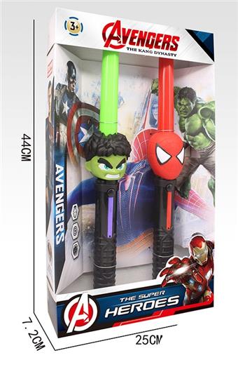 Hulk+Spider Man Telescopic Stick   ITEM NO.： W041160
