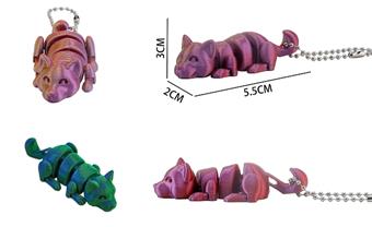 3D puppy keychain (2 colors mixed)   ITEM NO.： W030378