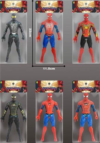 1 Spider Man 17CM with lights, 6 mixed designs   ITEM NO.： W024304