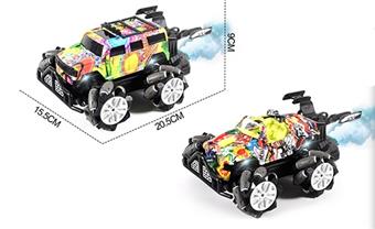 Two mixed 2.4G 9-way drift spray vehicles (including electricity)   ITEM NO.： W025746