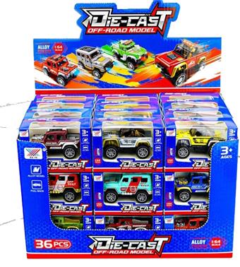 1: 64 alloy off-road vehicle rebound (36 units)   ITEM NO.： W031102