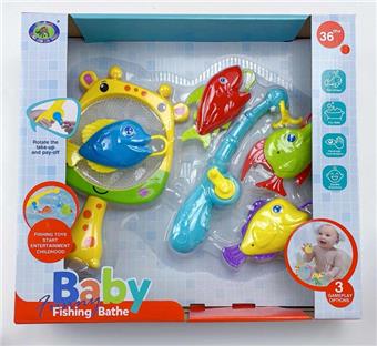 (Bathroom toy with light, cute fish series single item)   ITEM NO.： W035163