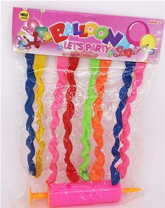 8 eight section dragon long balloons+1 suction pump   ITEM NO.： W027490