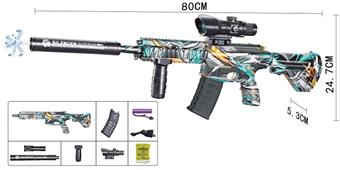 M416 Hand Self Integrated Electric Water Bullet Gun 3.7V Precision Shooter Rifle (switchable between electric and manual modes) Shooting Crystal Pinball Bullet Simulation Gun Model   ITEM NO.： W020798