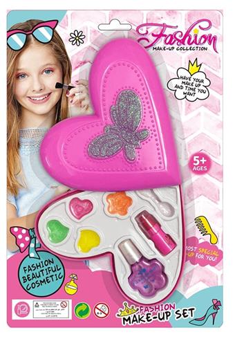 One layer Peach Heart Makeup (Girl's Play Home Makeup Set, Children's DIY)   ITEM NO.： W039795