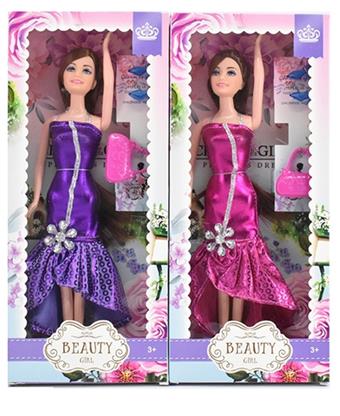New 11.5-inch fashionable evening dress princess Barbie with bag, two randomly mixed styles   ITEM NO.： W033458