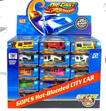 1: 64 XUYE Wind and Fire Wheel Alloy Sliding Car (Box of 60 pieces)   ITEM NO.： W031108