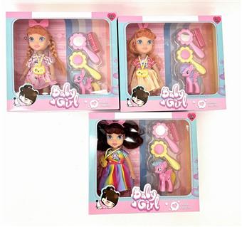3 Mixed 9-inch Music Empty Body Fat Child Dolls with Camera Elf Horse   ITEM NO.： W028329