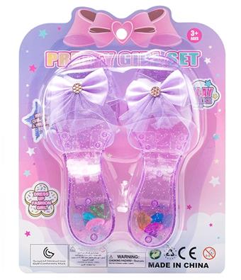 Cross border girl toy princess fairy wand magic wand electroplated crown jewelry gemstone crystal ultrasonic high heels dress up house new DIY set   ITEM NO.： W025940