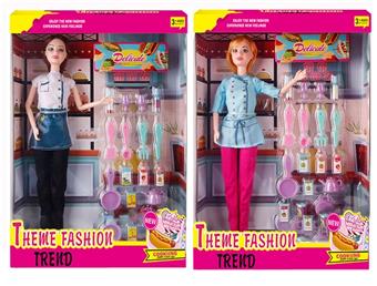 New popular high-end box 11.5 inch solid body Barbie princess kitchen series with tableware vacuum forming   ITEM NO.： W033397