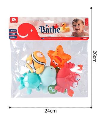 Set of 6 vinyl underwater animals   ITEM NO.： W033917