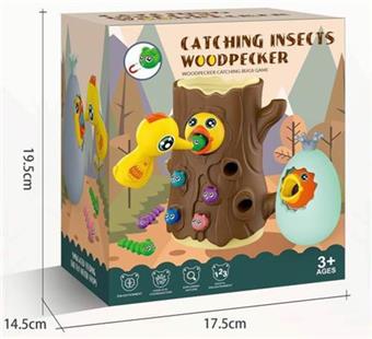 Woodpecker insect catching toy 24PCS interactive sealed box set   ITEM NO.： W024751