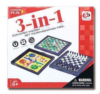 3-in-1 Chessboard (GCC) Puzzle Toy Board Game Chessboard Competition Battle   ITEM NO.： W039567