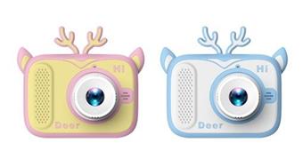 X900 Deer Puqing Dual Camera Silicone Shell Children's Camera Simulation Cartoon Digital Camera DSLR Puqing 2.0-inch Single Camera 300000 Pixel (including built-in lithium battery)   ITEM NO.： W029224