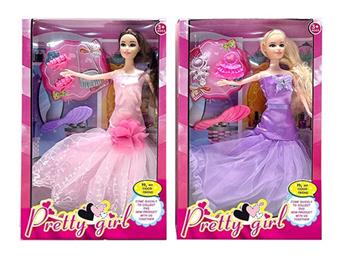11.5 inch solid body and versatile high-end evening gown with accessories, Barbie and two mixed styles   ITEM NO.： W033209
