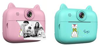 S3 Cat and Children's Printer Camera Digital Camera DSLR HD Instant Printing Ink Free Thermal Paper 2.4-inch Dual Camera (Includes built-in lithium battery, 3 rolls of thermal paper, can print approximately 50 photos)   ITEM NO.： W029215