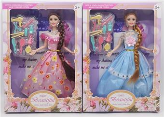New high-end 11.5-inch solid length hair Barbie strap set   ITEM NO.： W033285