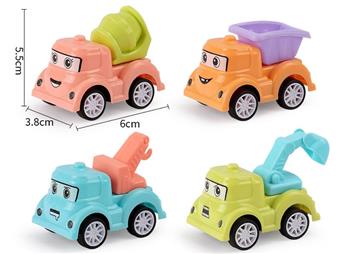 4 types of 4-color regenerative engineering vehicles   ITEM NO.： W034924