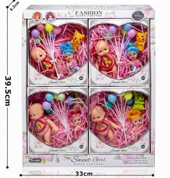 5-inch laughing doll+3-inch loli (balloon+Pikachu)   ITEM NO.： W027776