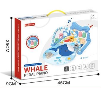Whale pedal piano/fitness stand (blue)   ITEM NO.： W020848