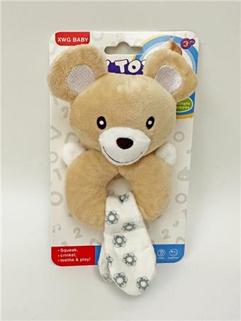 BB calls Little Bear Baby Soothing Plush Hand Ring   ITEM NO.： W023515