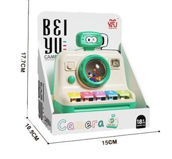 Baby puzzle simulation camera multifunctional sound and light camera piano (window box)   ITEM NO.： W028278