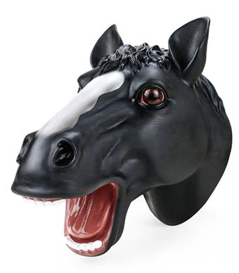 Black Horse Hand Puppet Head   ITEM NO.： W024909