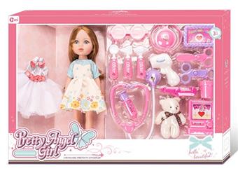 14 inch full vinyl beautiful girl medical equipment set   ITEM NO.： W019673