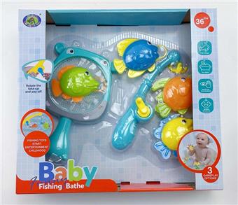 (Bathroom toy with light, cute fish series single item)   ITEM NO.： W035274