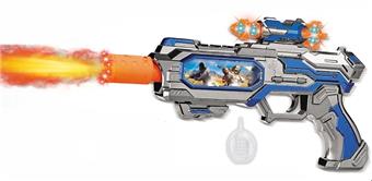 (Upgrade version) Electric military slide gun tube telescopic plating spray sound light gun   ITEM NO.： W040852