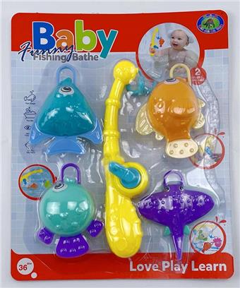 (Bathroom toy with light, cute fish series single item)   ITEM NO.： W035141