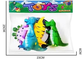 Four types of vinyl cartoon dinosaur rings (with b whistle)   ITEM NO.： W024437