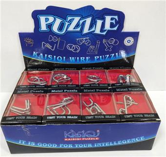 Metal Intelligence Ring Release Nine Chain Metal PUZZLES Stress Relieving Toy   ITEM NO.： W023724