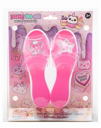 Cross border girl toy princess fairy wand magic wand electroplated crown jewelry gemstone crystal ultrasonic high heels dress up house new DIY set   ITEM NO.： W025920