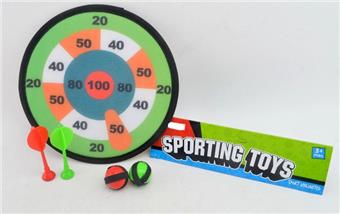 2 darts, 2 balls, 10 inch cloth target   ITEM NO.： W018781
