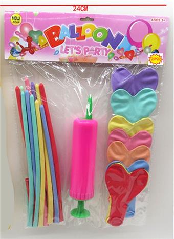 2 mixed 25 balloons+1 pump   ITEM NO.： W027760