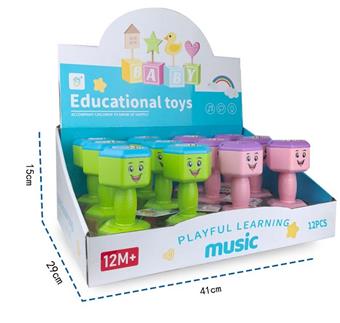 Lighting and music dual projection baby fitness dumbbell (2-color mixed) (excluding electricity)   ITEM NO.： W037354