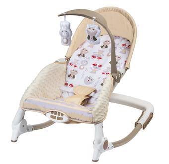 Baby Electric Vibration Music Rocking Chair, Weight Capacity 40lbs/18kg Age Standard 0+with Volume Adjustment/Natural Sound/Foldable/3-speed Height   ITEM NO.： W019457