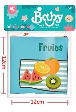 12cm Baby Fruit Cognitive Cloth Book (5 pages, 10 sides)   ITEM NO.： W039265