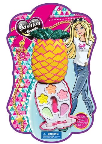 1 layer of pineapple cosmetics box, home color cosmetics box, children's cosmetics, eye shadow, lipstick, lip gloss, girls' dress   ITEM NO.： W039673
