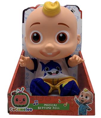 14 inch vinyl cocomelon super baby with 4 different themed music and Christmas music   ITEM NO.： W033702
