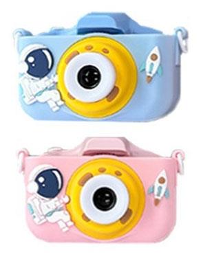 X2 astronaut high-definition dual camera silicone shell children's camera simulation cartoon digital camera DSLR high-definition IPS screen 2.0-inch dual camera 300000 pixels (including built-in lithium battery)   ITEM NO.： W029226